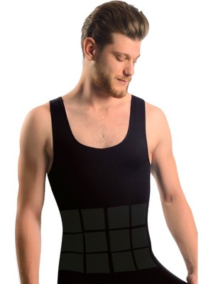 Najmaddin Beruflic Siyah Erkek  Dikişsiz Vücut Toparlayıcı Korse - 740 Najmaddin