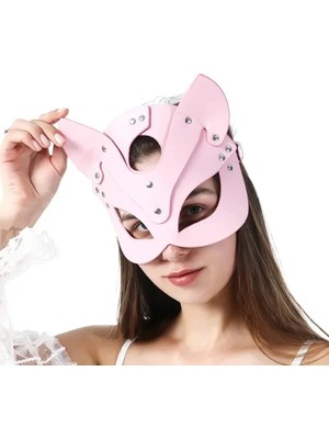 Najmaddin Beruflic Fantezi Deri Seksi Pembe Kedi Maskesi Najmaddin