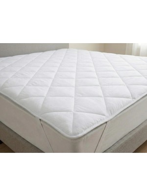 Nesco 180X200 Yatak Pedi, Organik Yatak Koruyucu, Yıkanabilir Elyaf Dolgulu Yatak Pedi, Doğal Konfor