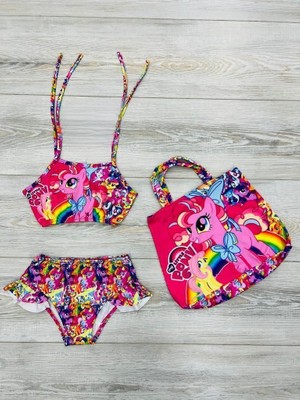 Öykü Kids Çantalı Kız Çocuk Bikini Takımı