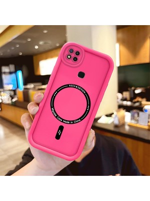 HONTINGA Redmi 10A ile Uyumlu Kılıfı Düşüme Önleyici Basitlik Anti Düşme Kamera Korumali Şirin Yaratıcı Desen Gül Kırmızı Yumuşak Silikon Telefon Kılıfı Kadın ve Erkek Için Uygundur K8-0077
