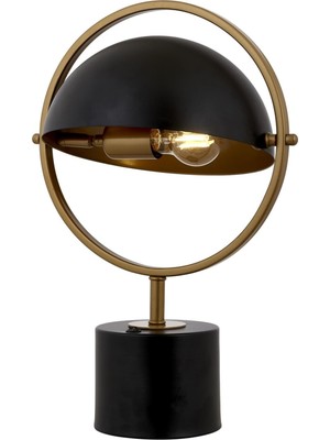 Avonni ML-9132-1BSY Eskitme/Siyah Boya Masa Lambası E27 Metal H: 50 cm, Ø: 30 cm