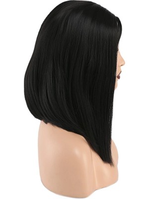 Colezium Fiber Sen Bob Kısa Tül Peruk / Siyah