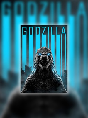 Tugo A4 Boyutunda Metal Godzilla Tablosu