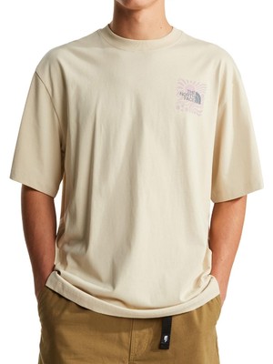 The North Face Sun Oversize Graphic Erkek Bej Outdoor T-Shirt NF0A8GA0DOM1