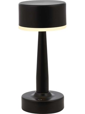 Avonni ML-64005-BSY Siyah Boya Masa Lambası LED Metal Pleksi H: 25 cm, Ø: 11 cm