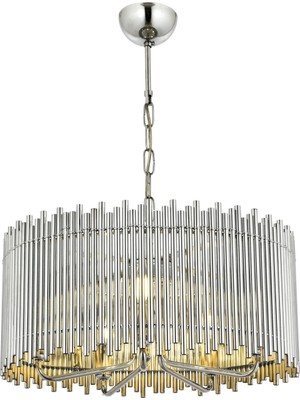 Avonni AV-1687-K50 Krom Kaplama Modern Avize E14 Metal Cam H: 80 cm, Ø: 50 cm