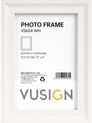 Vusign Vusıgn Mdf Fotoğraf Çerçevesi 13X18 cm Beyaz Kabartmalı Çerçeve Masaüstü ve Duvar Askılı