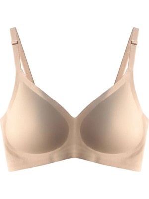 Cottonhill Seamless Bra - Pure | Kahverengi Lazer Kesim Dikişsiz Ayarlanabilir Askılı Balensiz Kadın Sütyen