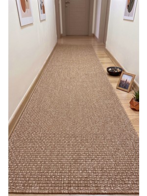 Melaris Halı Cehu Yolluk Naturel Jüt Halı Örme Kilim Sisal Hasır Halı Mutfak Balkon Halısı