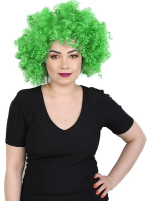 Colezium Animasyon Parti ve Palyaço Peruğu / Açık Yeşil