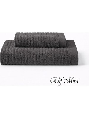 Elif Mira 2 Parça Banyo Havlusu Seti Pamuklu Şeyma 70X140 + 50X85 cm