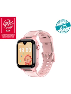 Ttec Kidi Pro AMOLED Ekranlı GPS 4G Sim Kartlı Akıllı Çocuk Saati Balerin Pembesi 2KSW03