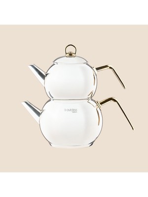 Evidea Kitchen Solena Çaydanlık - Gri - 2 Lt + 1 Lt