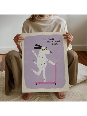 Pegziz Çocuk Odası Sevimli Köpek Temalı Dekoratif Poster Çocuk ve Bebek Odası Duvar Dekoru