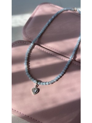 Doğaltaş Masalları 925 Ayar Gümüş Akuamarin Kolye