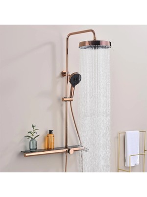 Mase Mode Luxor 3 Fonksiyonlu Duş Seti (Rose Gold)