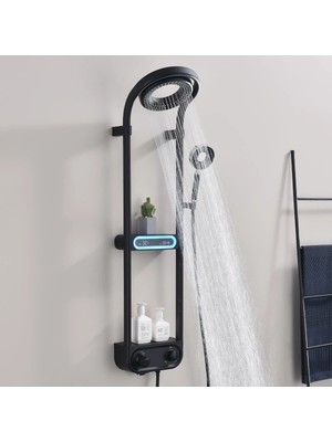 Mase Mode Life Velvet Duvara Monte Duş Sistemi Black