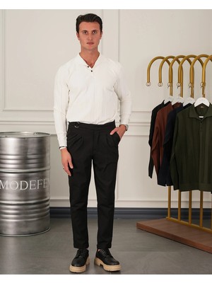 Modefendicom Yüksek Kalite Merserize Kumaş Şerit Çizgili Polo Yaka Triko