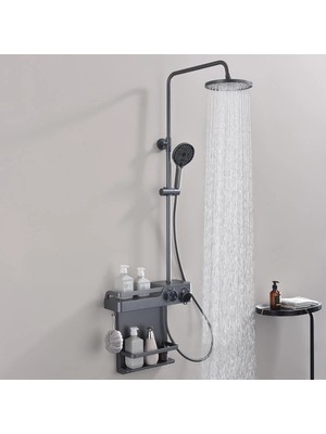 Mase Mode Porto Duvara Monte Duş Sistemi (Gun Grey)