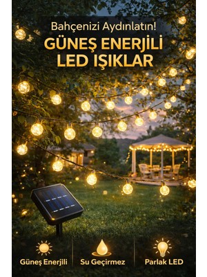 Linalp Güneş Enerjili Solar LED Işık 5 Modlu Bahçe Balkon Kamp Çadır Dekoratif Aydınlatma Su Geçirmez 69205428543 Bahçe Aydınlatması