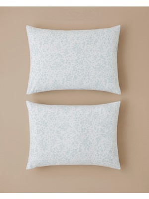 English Home Bloomlet Kolay Ütülenir 2'li Yastık Kılıfı 50x70 cm Yeşil