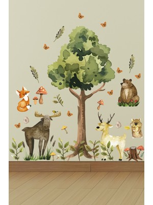 Esa Kids Odanda Safari Macerasına Yer Aç! Esatoys Orman Hayvanları Büyük Boy Duvar Stickerı