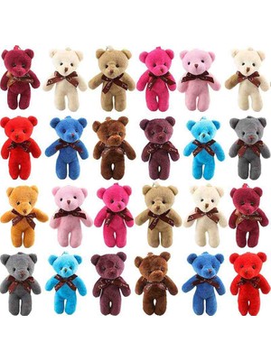 Wolawood Yumuşacık 10 Adet Renkli Mini Peluş Ayıcık Seti - Sevimli Çanta Süsü & Anahtarlık ~ Yumoş Hediyelik Mini Bear Koleksiyonu