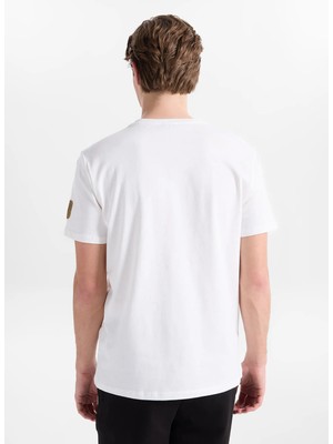 Discovery Expedition D6SM-TST3705 Kırık Beyaz Bisiklet Relaxed Baskılı Erkek T-Shirt