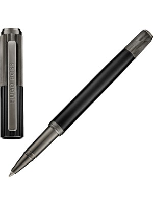 Hugo Boss Striade Gri Siyah Rollerball Kalem