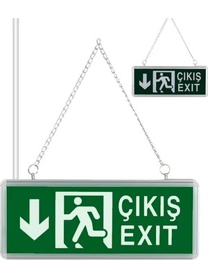 SiHako Zmr ZMR-670/Y.02 3W Yukarı-Aşağı Yön Acil Çıkış Yönlendirme Tabelası - Lambası (38X30X36MM)