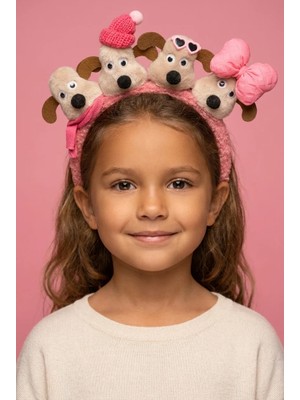 Katia & Bony Sevimli Köpek Figürlü Pembe Çocuk Taç