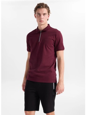 Discovery Expedition D6SM-TST3719 Bordo Erkek Polo T-Shirt