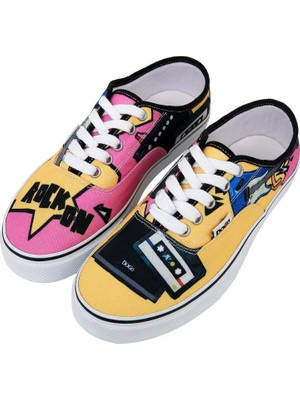 Dogo Kadın Vegan Çok Renkli Sneakers - Rock On Tasarım