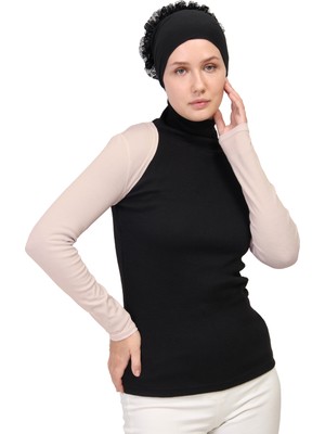Manolyaşal İslamic Hijab Uzun Kollu Tesettür Bolero