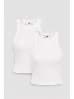 JUST UNIQUE DENIM J.U.D Barra 82003-1 2'li Kadın Basic Halter Atlet
