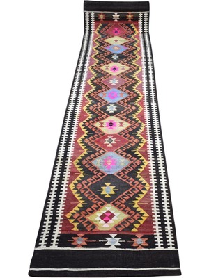 Zehra Abla Halı Vintage El Dokuma Devasa 13 Göbekli Kars Kağızman Yolluk Yün Kilim 7312