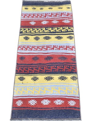 Zehra Abla Halı Vintage Modern Görkemli Bukleli Pamuklu Kilim 7306