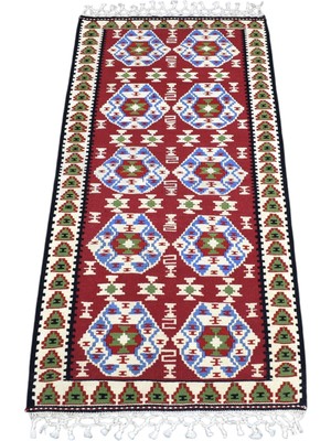 Zehra Abla Halı Yeni El Dokuma Otantik Doğu Anadolu Van Yün Kilim 7305