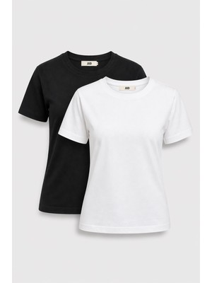 JUST UNIQUE DENIM J.U.D Victoria 80001-1 Regular Fit 2'li Kadın Basic T-Shirt