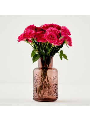 Handanca Verla Vazo Mürdüm (8X16 Cm)