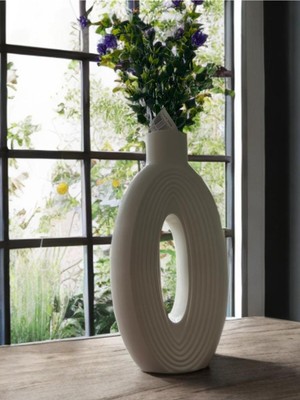 Handanca Iskandinav Bohem Vazo Çizgili Uzun