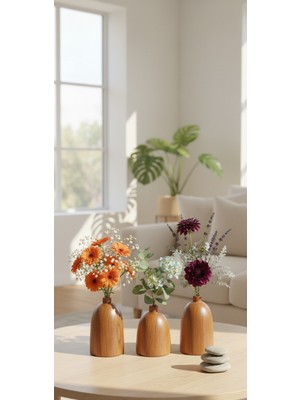 Handanca Doğal Yağlı Ahşap Vazo&biblo