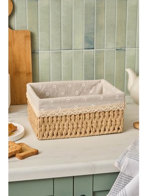 Handanca Olive Ekmek Sepeti Bej 26 cm