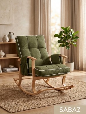 Sabaz Iki Cepli Sallanan Sandalye Rahat Okuma ve Dinlenme Sandalyesi, Emzirme Koltuğu, Baba Koltuğu, Çift Taraflı