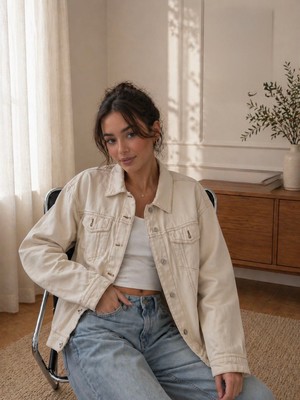 Aida Fashion Boyfrend Denim Ceket