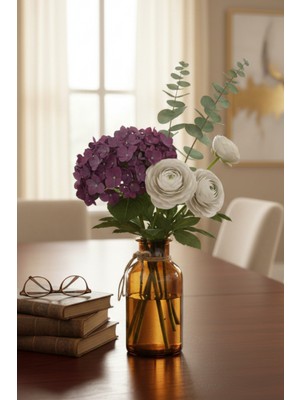 Handanca Elysian Amber Renk Rustik Vazo 20 cm