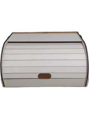 Handanca Ekmek Kutusu, Beyaz Renk Ahşap Ekmeklik, Kapaklı Ahşap Ekmek Saklama Dolabı, Bread Box
