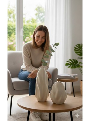 Handanca Bohem 2li Dalga Vazo Çok Renkli