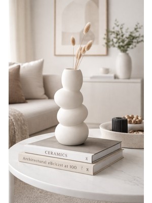 Handanca Mini Çakıl Taşı Dekoratif Vazo 17 cm